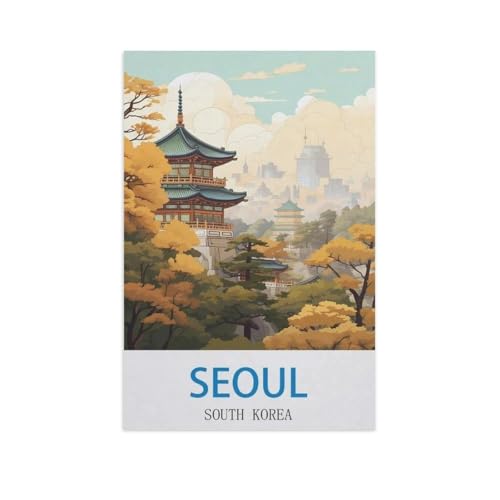 Puzzle 1000 Stück，Seoul, Südkorea，Papier Kinderspielzeug Dekompression Spiel（50x70cm）-GE46 von YYHMKBYY
