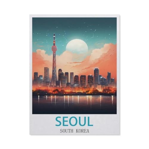 Puzzle 1000 Stück，Seoul Südkorea，Für Holz Erwachsene Spielzeug Dekompression Spiel（75x50cm）-EY31 von YYHMKBYY