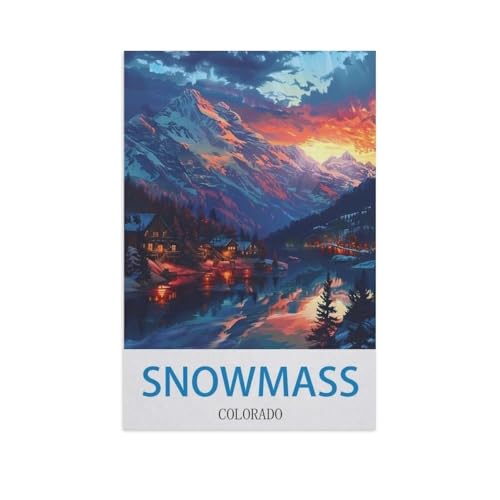 Puzzle 1000 Stück，Snowmass, Colorado，Für Holz Erwachsene Spielzeug Dekompression Spiel（75x50cm）-GB63 von YYHMKBYY