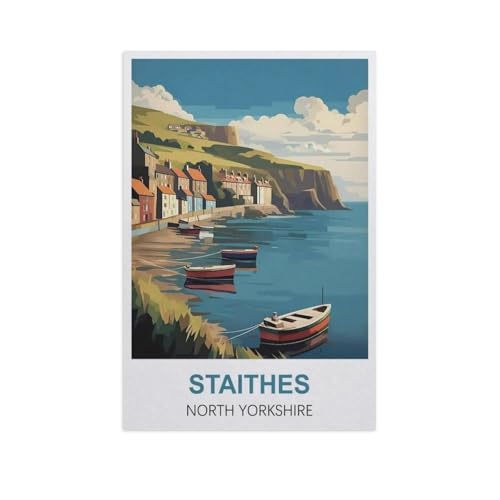 Puzzle 1000 Stück，Staithes, North Yorkshire，Papier Kinderspielzeug Dekompression Spiel（50x70cm）-FX13 von YYHMKBYY