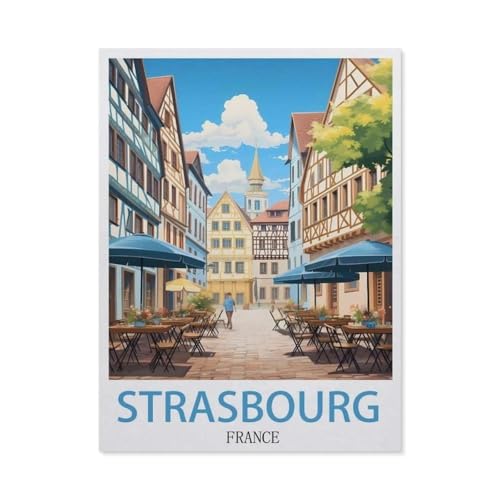 Puzzle 1000 Stück，Straßburg Frankreich，Für Holz Erwachsene Spielzeug Dekompression Spiel（75x50cm）-DJ97 von YYHMKBYY