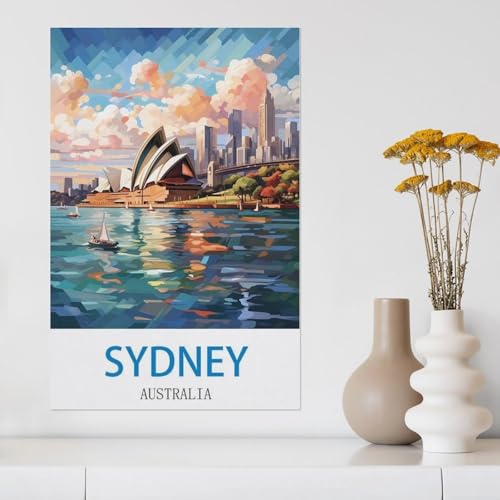 Puzzle 1000 Stück，Sydney Australien，Papier Kinderspielzeug Dekompression Spiel（38x26cm）-Y32 von YYHMKBYY