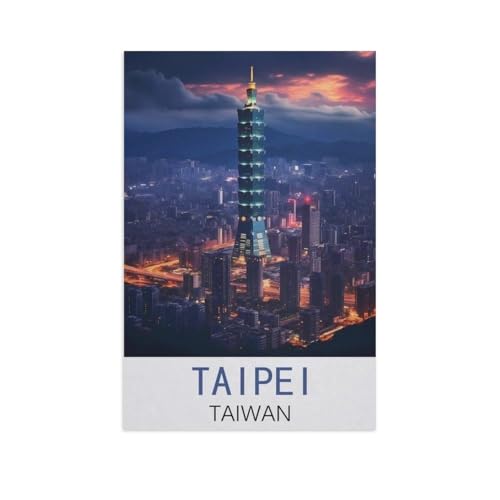 Puzzle 1000 Stück，Taipeh, Taiwan，Papier Kinderspielzeug Dekompression Spiel（50x70cm）-FN58 von YYHMKBYY