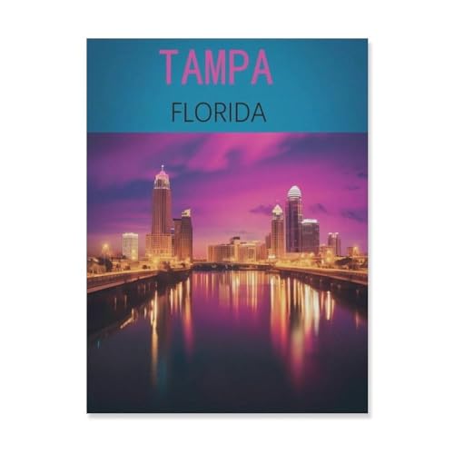 Puzzle 1000 Stück，Tampa, Florida，Papier Kinderspielzeug Dekompression Spiel（38x26cm）-FK66 von YYHMKBYY