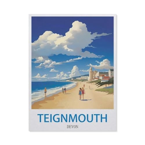 Puzzle 1000 Stück，Teignmouth, Devon，Holz Kinderspielzeug Dekompression Spiel（75x50cm）-DY51 von YYHMKBYY