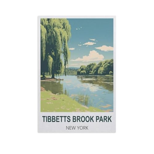 Puzzle 1000 Stück，Tibbetts Brook Park, New York，Klassische Puzzle 3D Puzzle DIY Kit Papier Spielzeug Einzigartiges Geschenk Wohnkultur（38x26cm）-GH2 von YYHMKBYY