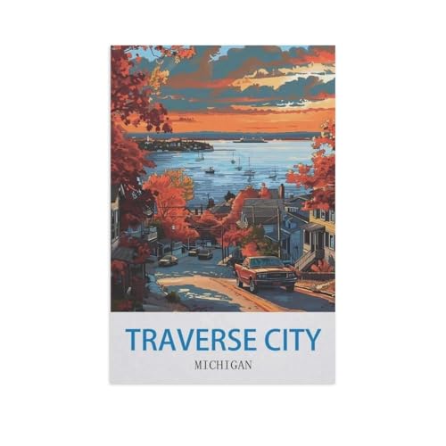 Puzzle 1000 Stück，Traverse City, Michigan，Papier Kinderspielzeug Dekompression Spiel（50x70cm）-GB51 von YYHMKBYY