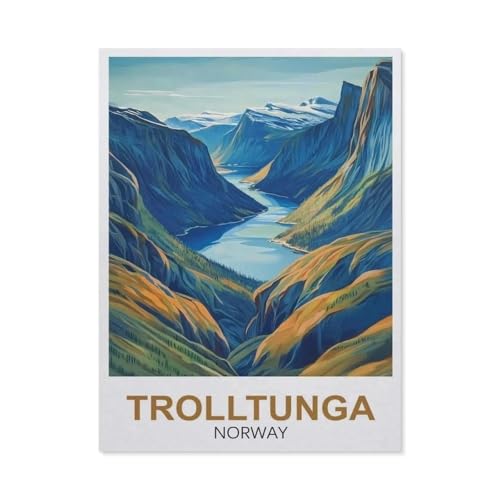 Puzzle 1000 Stück，Trolltunga Norwegen，Für Holz Erwachsene Spielzeug Dekompression Spiel（75x50cm）-FB23 von YYHMKBYY