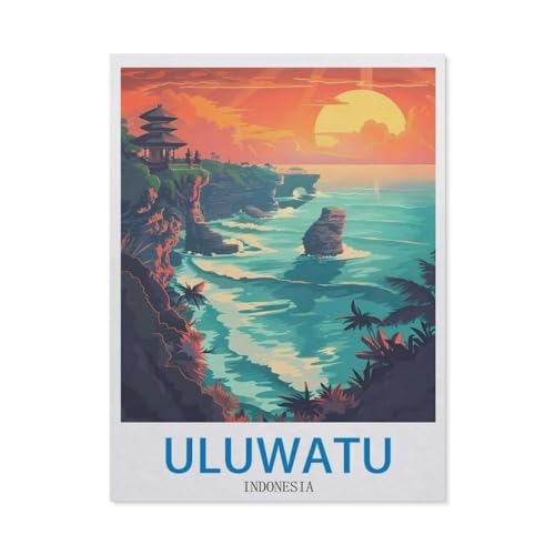 Puzzle 1000 Stück，Uluwatu, Indonesien，Holz Kinderspielzeug Dekompression Spiel（75x50cm）-EC9 von YYHMKBYY