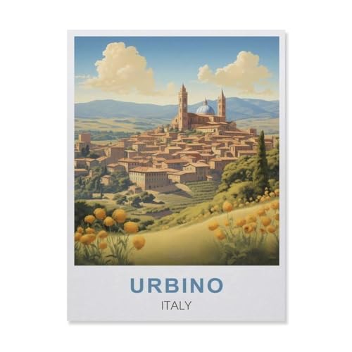 Puzzle 1000 Stück，Urbino Italien，Für Holz Erwachsene Spielzeug Dekompression Spiel（75x50cm）-FE91 von YYHMKBYY