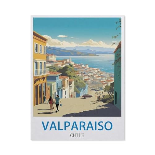 Puzzle 1000 Stück，Valparaiso, Chile，Für Holz Erwachsene Spielzeug Dekompression Spiel（75x50cm）-DG29 von YYHMKBYY