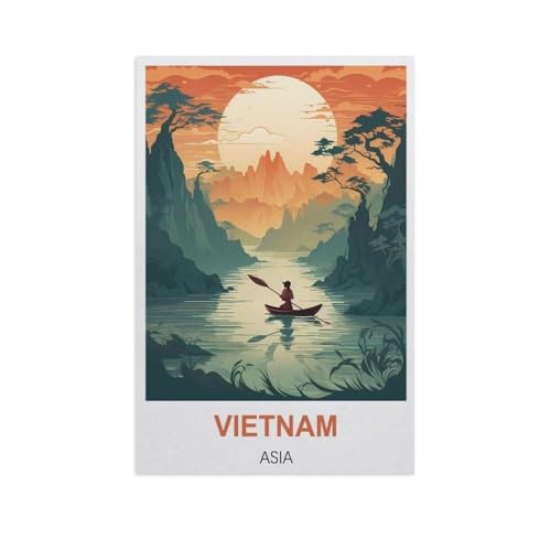 Puzzle 1000 Stück，Vietnam, Asien，Klassische Puzzle 3D Puzzle DIY Kit Holz Spielzeug Einzigartiges Geschenk Wohnkultur（75x50cm）-GJ21 von YYHMKBYY