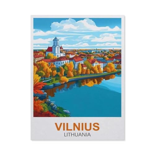Puzzle 1000 Stück，Vilnius Litauen，Papier Kinderspielzeug Dekompression Spiel（38x26cm）-EZ65 von YYHMKBYY