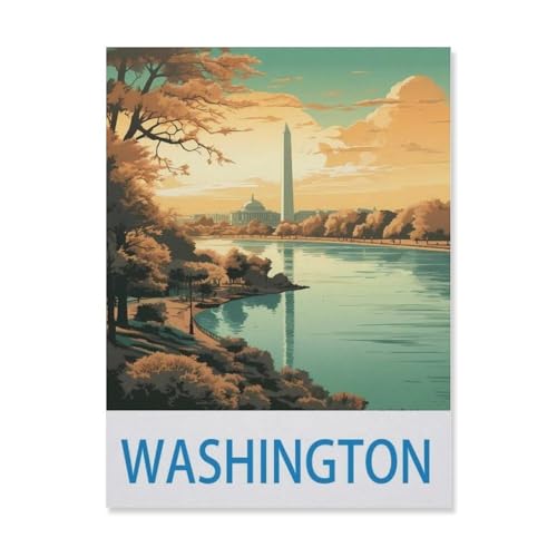 Puzzle 1000 Stück，Washington，Für Holz Erwachsene Spielzeug Dekompression Spiel（75x50cm）-EI5 von YYHMKBYY
