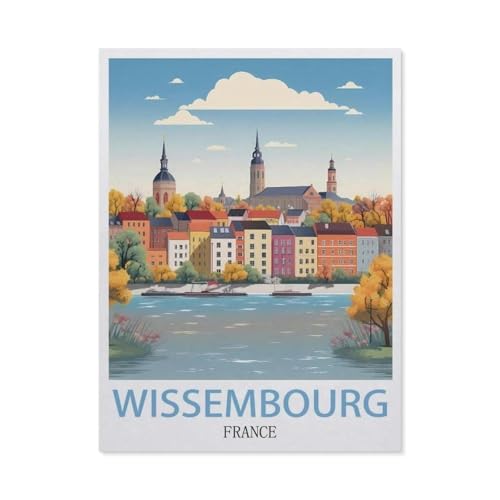 Puzzle 1000 Stück，Wissembourg, Frankreich，Papier Kinderspielzeug Dekompression Spiel（38x26cm）-DJ85 von YYHMKBYY