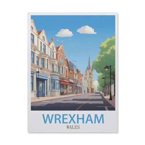 Puzzle 1000 Stück，Wrexham, Wales，Für Holz Erwachsene Spielzeug Dekompression Spiel（75x50cm）-DN62 von YYHMKBYY
