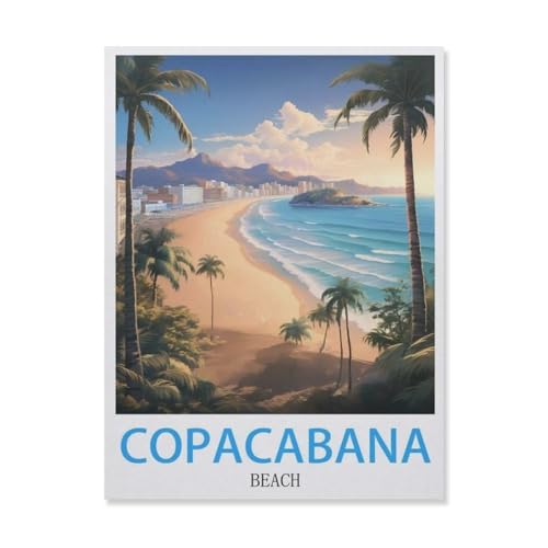 Puzzle 1000 Teile, Copacabana Strand, Papier-Kinderspielzeug, Dekompressionsspiel (50 x 70 cm) -FF77 von YYHMKBYY