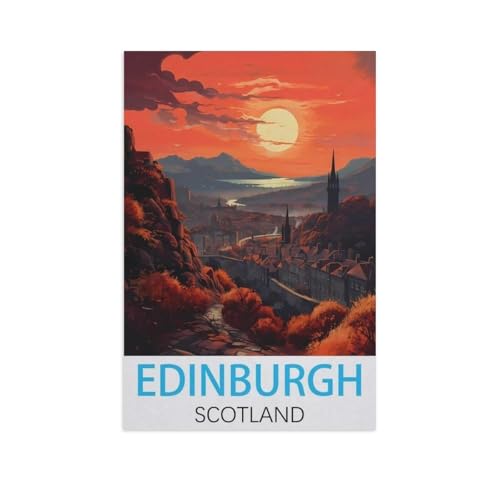 Puzzle 1000 Teile, Edinburgh Schottland, DIY-Kunst für Erwachsene (50 x 70 cm), FO93 von YYHMKBYY