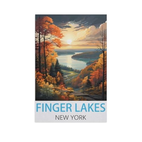 Puzzle 1000 Teile, Finger Lakes New York, DIY-Kunst für Erwachsene (75 x 50 cm), FO53 von YYHMKBYY