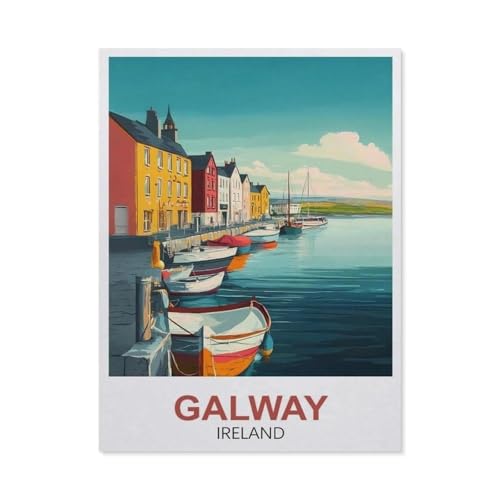 Puzzle 1000 Teile, Galway Irland, klassisches Puzzle, DIY-Set, Holzspielzeug, einzigartiges Geschenk, Heimdekoration (75 x 50 cm), FB36 von YYHMKBYY