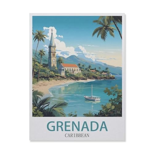 Puzzle 1000 Teile, Grenada Karibik, Küste, DIY-Kunst für Erwachsene (38 x 26 cm) - DU32 von YYHMKBYY