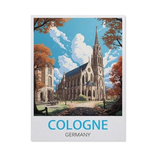 Puzzle 1000 Stück，Köln Deutschland，Klassische Puzzle 3D Puzzle DIY Kit Holz Spielzeug Einzigartiges Geschenk Wohnkultur（75x50cm）-EV70 von YYHMKBYY