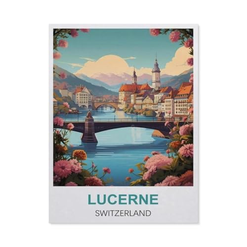 Puzzle 1000 Teile, Luzern Schweiz, DIY-Kunst für Erwachsene, 75 x 50 cm, EZ33 Puzzle 1000 Teile, Luzern Schweiz, DIY-Kunst für Erwachsene, 75 x 50 cm, EZ33 von YYHMKBYY