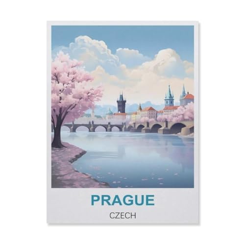 Puzzle 1000 Teile, Prager Tschechisch, Papier-Kinderspielzeug, Dekompressionsspiel (38 x 26 cm), FI17 von YYHMKBYY