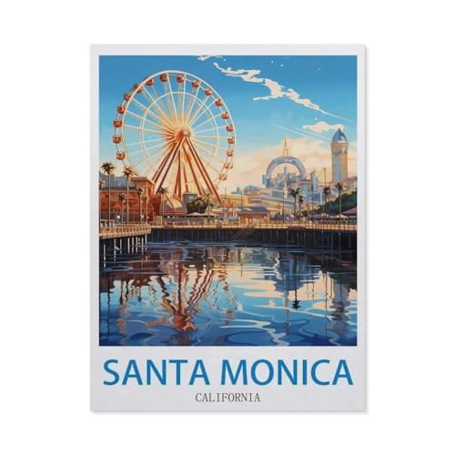 Puzzle 1000 Teile, Santa Monica Kalifornien, DIY-Kunst für Erwachsene, 75 x 50 cm, EA92 Puzzle 1000 Teile, Santa Monica Kalifornien, DIY-Kunst für Erwachsene, 75 x 50 cm, EA92 von YYHMKBYY