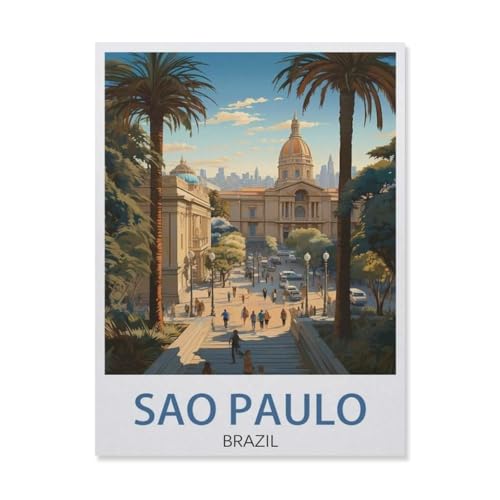 Puzzle 1000 Teile, Sao Paulo Brasilien, Straße, großes Familien-Puzzle-Spiel, Kunstwerk für Erwachsene, Jugendliche (50 x 70 cm) - DV53 von YYHMKBYY