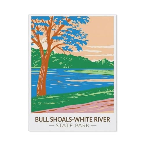 Puzzle 1000 Teile，Arkansas Park Vintage Reiseposter，Holz Adult Toys Dekompressionsspiel（75x50cm）-BL37 von YYHMKBYY