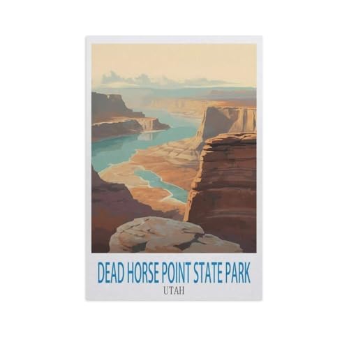 Puzzle 1000 Teile，Dead Horse Point State Park, Utah，Papier Kinder Wiedergeboren Dekompressionsspiel（50x70cm）-GE62 von YYHMKBYY