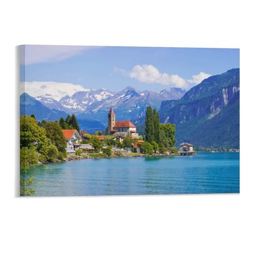 Puzzle 1000 Teile，Genfer See，Puzzle 1000 Teile Tiere Geschicklichkeitsspiel für die ganze Familie, farbenfrohes Platzierungsspiel,Holzpuzzle（52x38cm）-43 von YYHMKBYY