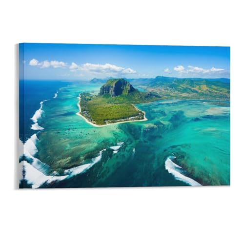 Puzzle 1000 Teile，Luftaufnahme des Inselpanoramas，Puzzle 1000 Teile Tiere Geschicklichkeitsspiel für die ganze Familie, farbenfrohes Platzierungsspiel,Holzpuzzle（75x50cm）-187 von YYHMKBYY