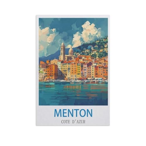 Puzzle 1000 Teile，Menton, Côte d'Azur，DIY Handwerk Geschenk（75x50cm）-GB13 von YYHMKBYY