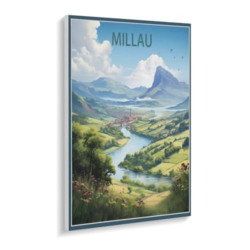 Puzzle 1000 Teile，Millau Frankreich Berg，DIY Handwerk Geschenk（75x50cm）-V75 von YYHMKBYY