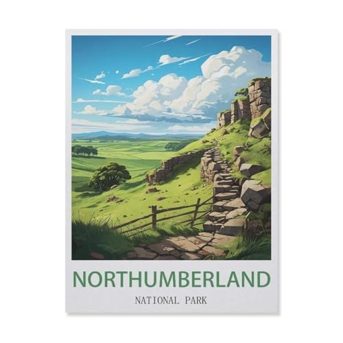 Puzzle 1000 Teile，Northumberland Nationalpark, England, Berg，Papier Kinder Wiedergeboren Dekompressionsspiel（38x26cm）-DU99 von YYHMKBYY