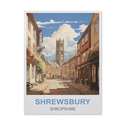 Puzzle 1000 Teile，Shrewsbury Shropshire，DIY Handwerk Geschenk（75x50cm）-EQ57 von YYHMKBYY
