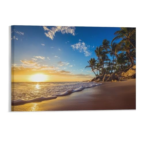 Puzzle 1000 Teile，Sonnenaufgang am paradiesischen Strand，Erwachsene Holzspiel Freizeit Kunst Spielzeug Puzzles（52x38cm）-208 von YYHMKBYY