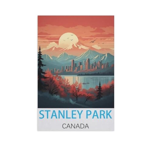 Puzzle 1000 Teile，Stanley Park Kanada，Holz Adult Toys Dekompressionsspiel（75x50cm）-FQ66 von YYHMKBYY