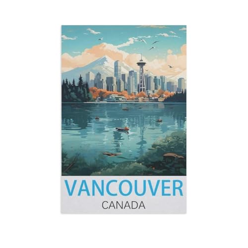 Puzzle 1000 Teile，Vancouver Kanada，Holz Adult Toys Dekompressionsspiel（75x50cm）-FT58 von YYHMKBYY
