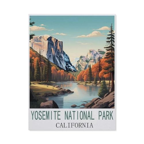 Puzzle 1000 Teile，Yosemite National Park California，Holz Adult Toys Dekompressionsspiel（75x50cm）-BH72 von YYHMKBYY