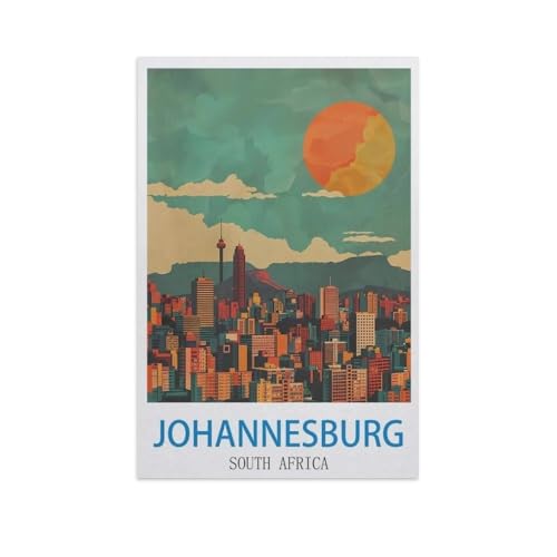 Puzzle 1000 Teile DIY Holz Puzzle，Johannesburg, Südafrika，Freizeit Creative Kreuzworträtsel Spiel Kind Puzzle Spielzeug Geburtstag Festival Einzigartiges Geschenk（75x50cm）-GA47 von YYHMKBYY