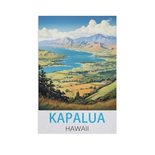 Puzzle 1000 Teile DIY Holz Puzzle，Kapalua Hawaii，Freizeit Creative Kreuzworträtsel Spiel Kind Puzzle Spielzeug Geburtstag Festival Einzigartiges Geschenk（75x50cm）-FQ22 von YYHMKBYY
