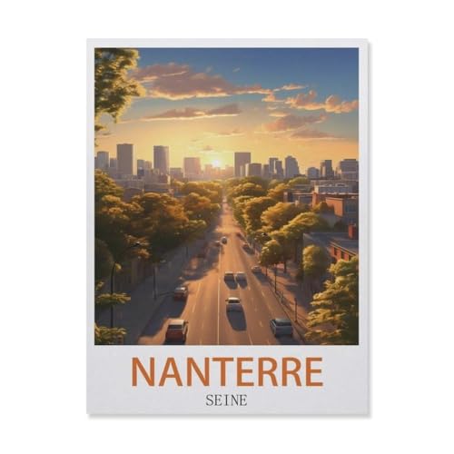 Puzzle 1000 Teile DIY Holz Puzzle，Nanterre Seine，Freizeit Creative Kreuzworträtsel Spiel Kind Puzzle Spielzeug Geburtstag Festival Einzigartiges Geschenk（75x50cm）-GL48 von YYHMKBYY