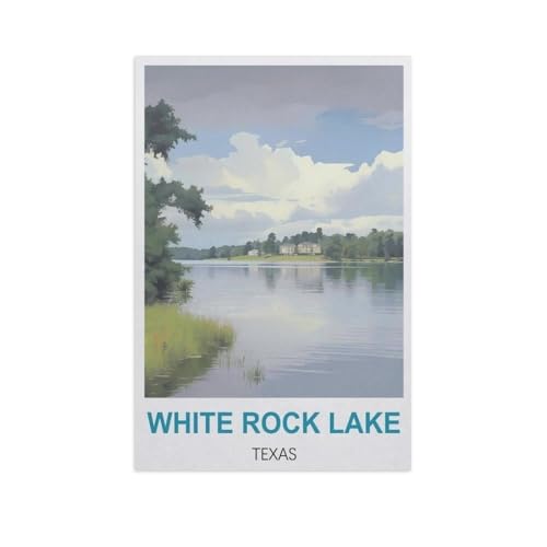 Puzzle 1000 Teile DIY Holz Puzzle，White Rock Lake, Texas，Freizeit Creative Kreuzworträtsel Spiel Kind Puzzle Spielzeug Geburtstag Festival Einzigartiges Geschenk（75x50cm）-GG34 von YYHMKBYY