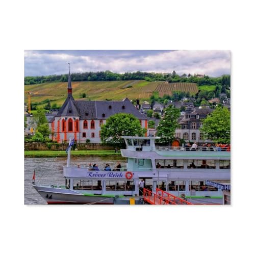 Puzzle 1000 Teile DIY Papier Puzzle，Blick auf Bernkastel-Kues，Freizeit Creative Kreuzworträtsel Spiel Kind Puzzle Spielzeug Geburtstag Festival Einzigartiges Geschenk（38x26cm）-AS44 von YYHMKBYY