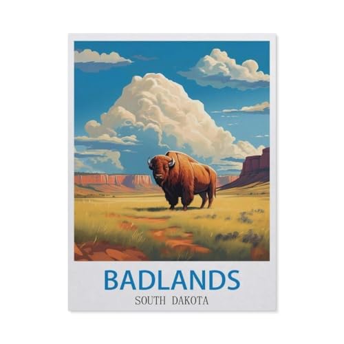Puzzle 1000 Teile Erwachsene，Badlands, South Dakota，Papier Puzzle（50x70cm）-CN38 von YYHMKBYY