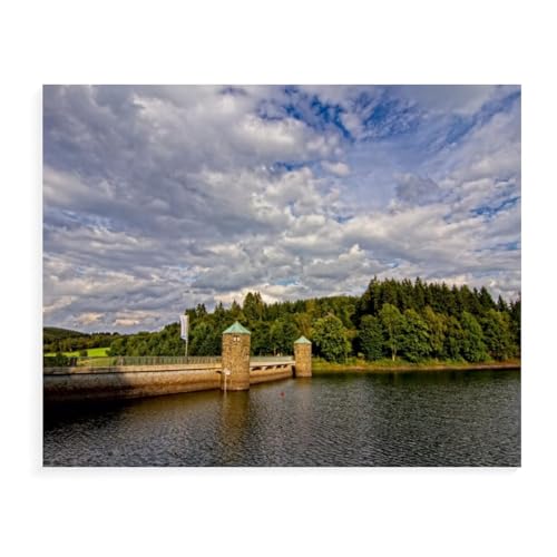 Puzzle 1000 Teile Erwachsene，Fürwigge Talsperre, Meinerzhagen，Klassische Puzzles Schwer Pädagogisches Spielzeug für Erwachsene und Kinder（38x26cm）-AV91 von YYHMKBYY