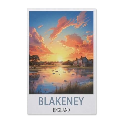 Puzzle 1000 Teile Erwachsene Puzzle Holz Puzzle Klassisches 3D Puzzle，Blakeney England，DIY Collectibles Moderne Wohnkultur（75x50cm）-AB69 von YYHMKBYY